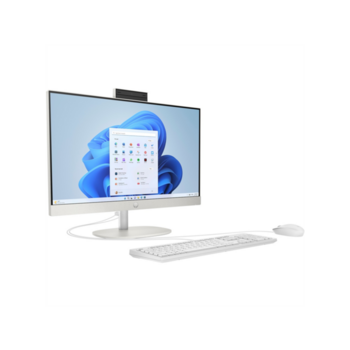 Моноблок HP 27-cr0003ci NT 27" FHD(1920x1080) Ryzen 7 7730U, 16GB LPDDR5 5500 (2x8GB), SSD 512Gb, AMD integrated graphics, noDVD,Rus/Eng kbd&mouse wireless, HD Webcam, Shell White, FreeDos, 1Y Wty