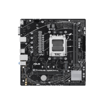 Материнская плата ASUS PRIME A620M-K, AM5, A620, 2*DDR5, 4*SATA, 1*M.2, 4*USB 3.2, 2*USB 2.0, 2*PCIx16, 1*PCIx1, VGA+HDMI, mATX; 90MB1F40-M0EAY0