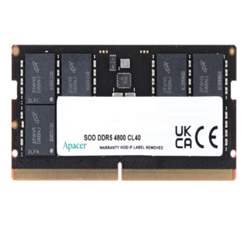 Оперативная память Apacer DDR5 16GB 4800MHz SO-DIMM (PC5-38400) CL40 1.1V (Retail) 2048*8 3 years (AS16GHB48CTBBGH/FS.16G2A.PTH)