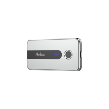 SSD накопитель Netac Z11 250GB USB 3.2 Gen 2 Type-C External SSD AES 256-bit Fingerprint Encryption, R/W up to 550MB/480MB/s,with USB-C to USB-A cable and USB-A to USB-C adapter 3Y wty