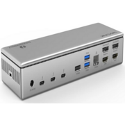 Док-станция Docking Station WAVLINK Thunderbolt 4 Quad Display/96W Power Delivery Include 20V/11.5A Power Adapter/4xUSB3.0/3xThunderbolt 4/2xDP 4K 60HZ/2xHDMI 4K 60HZ/1xGigabit LAN/1xCombo Audio Jack/1xCardReader