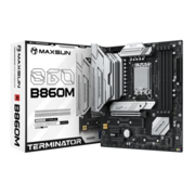 Материнская плата MAXSUN MS-Terminator B860M, LGA1851, B860, 4*DDR5, 4*SATA3, 3*M.2, USB 3.2, USB 2.0, Type-C, 1*PCIEx16, 1*PCIex4, 1*PCIex1, HDMI+DP, mATX