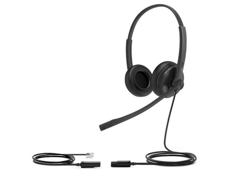 Гарнитура YEALINK YHS34 Dual Дуо, Проводная, HD звук, QD, RJ9, шт
