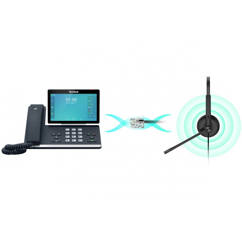 Гарнитура YEALINK YHS34 Dual Дуо, Проводная, HD звук, QD, RJ9, шт
