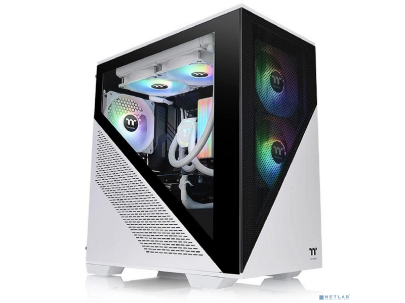Корпус Thermaltake Divider 170 TG ARGB Snow/White CA-1S4-00S6WN-00 /Win/SPCC/Tempered Glass*1/120mm ARGB PWM Fan*2