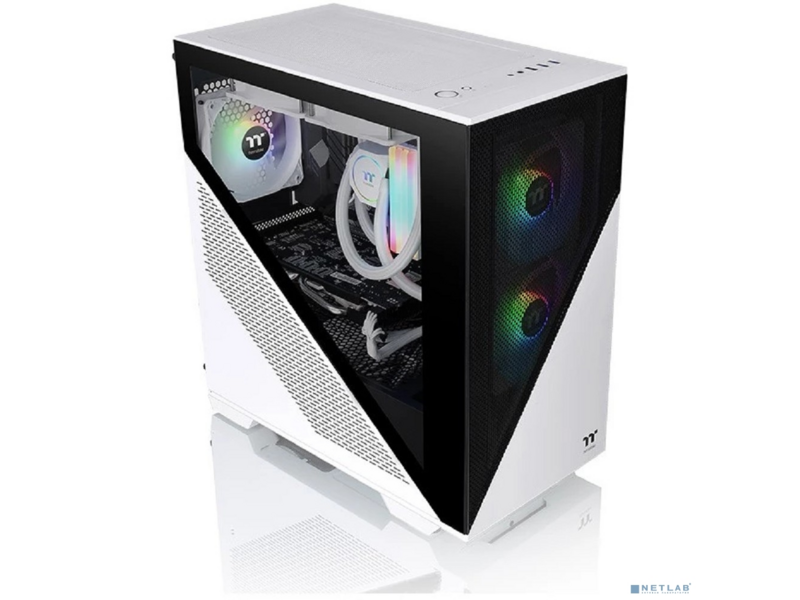 Корпус Thermaltake Divider 170 TG ARGB Snow/White CA-1S4-00S6WN-00 /Win/SPCC/Tempered Glass*1/120mm ARGB PWM Fan*2
