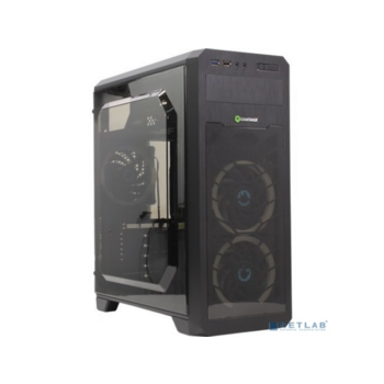 GameMax Корпус G563 без БП (Midi Tower, ATX, LED, Черн., Прозрач. бок. и фронт. панель, USB 3.0)