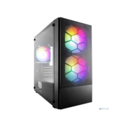 1STPLAYER Корпус FIREBASE X4-M Black / mATX, TG / 1x120mm & 2x140mm LED fans inc. / X4-M-BK-2F1P-1F1