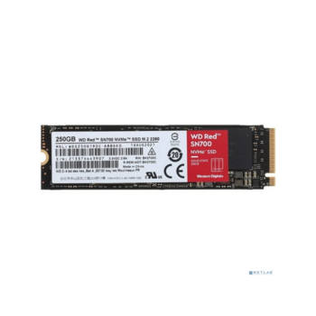 Твердотельный накопитель 250GB SSD WD RED SN700 NVMe M.2 PCI-E R3100Mb/s, W1600MB/s WDS250G1R0C