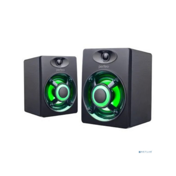 Perfeo колонки "OREOL", 2.0, мощность 2х3 Вт, LED подсветка 7 цв., чёрн, USB