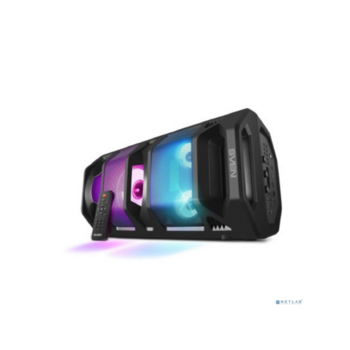 Портативная акустика 2.0 Sven PS-670 SV-020170 черная, 2x32.5 Вт (RMS), BT, FM, USB, microSD, LED-дисплей, пульт