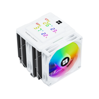 Устройство охлаждения(кулер) Thermalright Peerless Assassin 120 Digital ARGB Soc-AM5/AM4/1200/1700/1851 белый 4-pin 25.6dB Al+Cu LCD Ret (PA120-DIGITAL-WH-ARGB)