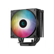 Кулер для процессора DEEPCOOL AG400 DIGITAL BK ARGB LGA1700/1200/115X/AM5/AM4 (9шт/кор, TDP 220W, PWM, ARGB Fan 120mm, 4 тепл. трубки, черный) RET