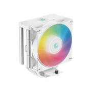 Кулер для процессора DEEPCOOL AG400 DIGITAL WH ARGB LGA1700/1200/115X/AM5/AM4 (9шт/кор, TDP 220W, PWM, ARGB Fan 120mm, 4 тепл. трубки, белый) RET