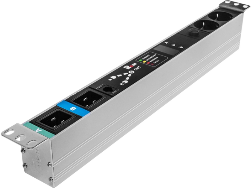 АВР Rem R-16-2S-T-440-2XC20 1U 19" ввод:2xС20 выход:2xSchuko16A черный
