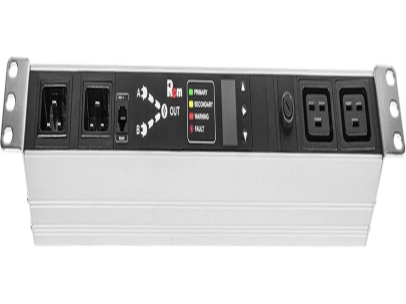 АВР Rem R-16-2C19-T-440-2XC20 1U 19" ввод:2xС20 выход:2xC1916A черный