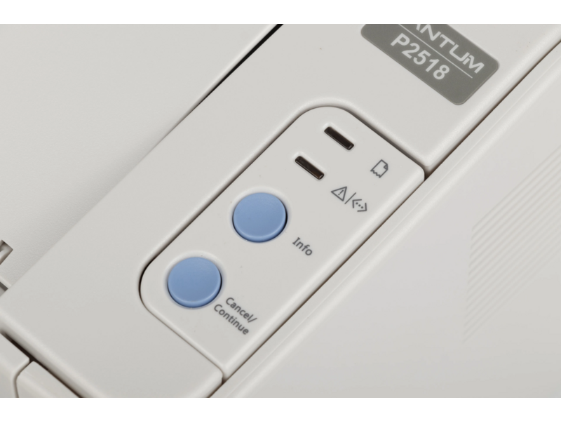 Принтер - лазерный Pantum P2518, Printer, Mono laser, А4, 22 ppm (max 15000 p/mon), 500 MHz, 600x600 dpi, 32 MB RAM, paper tray 150 pages, USB, start. cartridge 1600 pages (white)