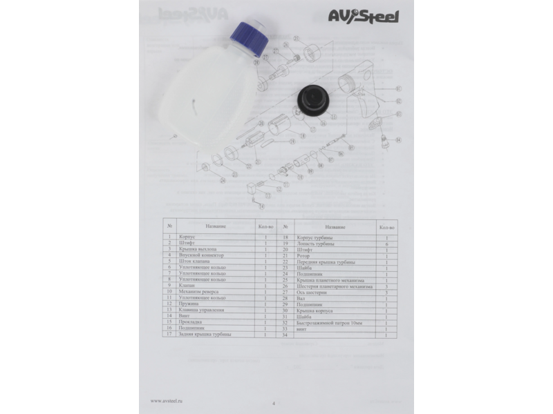 Дрель прямая Av Steel AV-701101 106л/мин патр.:быстрозажимной оранжевый/черный