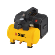 Компрессор поршневой Denzel DLS750/6 безмасляный 140л/мин 6л 750Вт желтый/черный