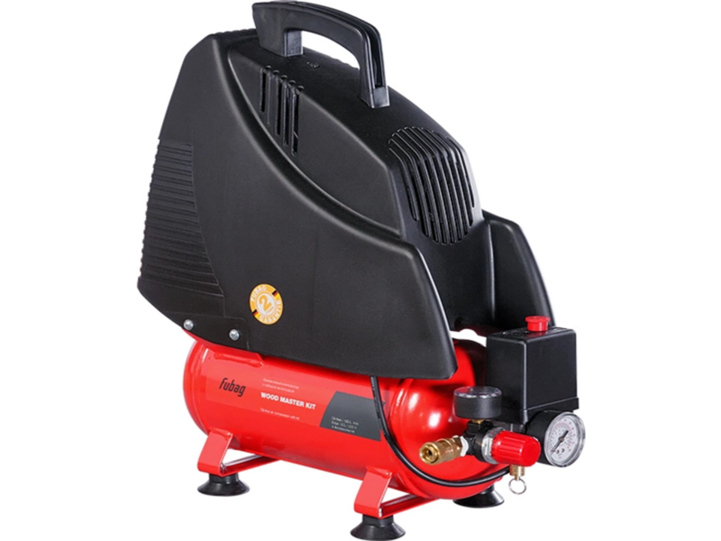 Компрессор поршневой Fubag Wood Master Kit безмасляный 180л/мин 6л 1100Вт красный/черный
