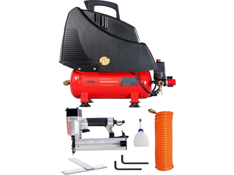 Компрессор поршневой Fubag Wood Master Kit безмасляный 180л/мин 6л 1100Вт красный/черный