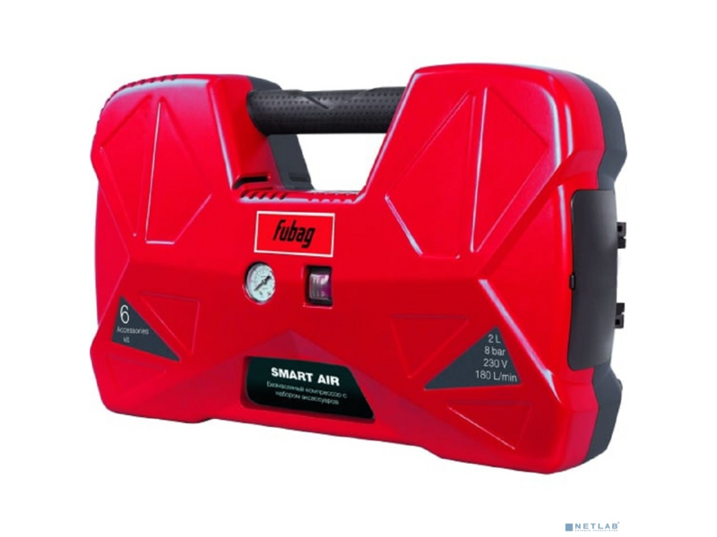 Компрессор поршневой Fubag Smart Air безмасляный 180л/мин 2л 1100Вт красный/черный