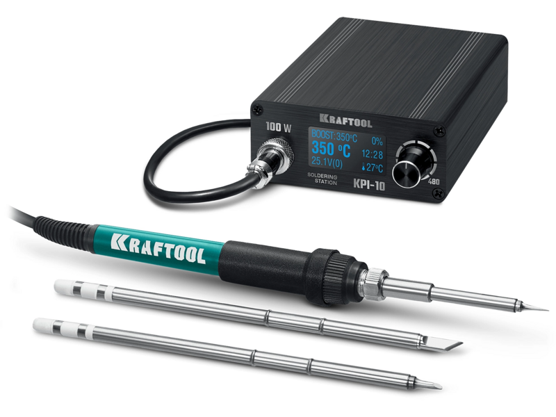 Паяльная станция Kraftool KPI-10 электрич. 100Вт макс.t=480 (55343)