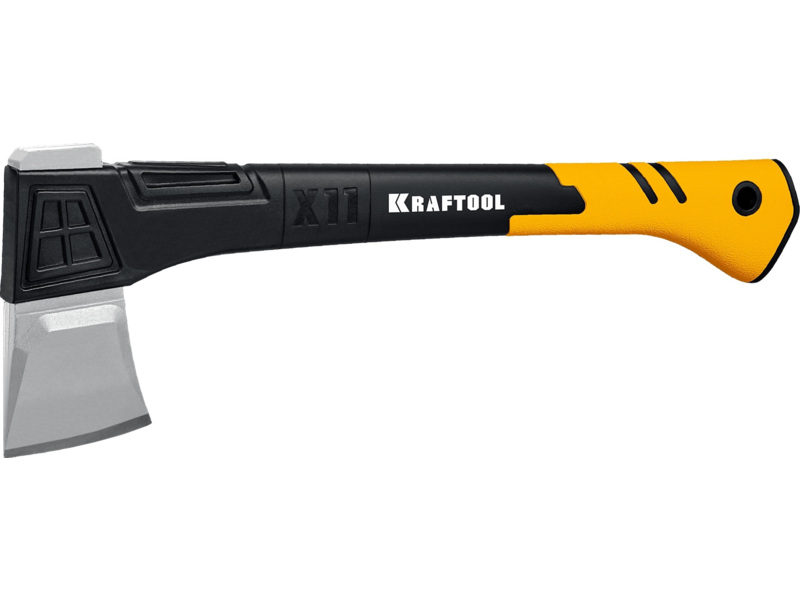 Топор Kraftool 20660-11 средний черный/желтый в комплекте:чехол-ножны