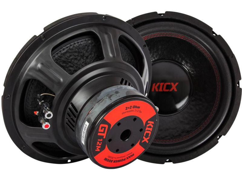 Сабвуфер автомобильный Kicx GT-12M 500Вт пассивный (30см/12")