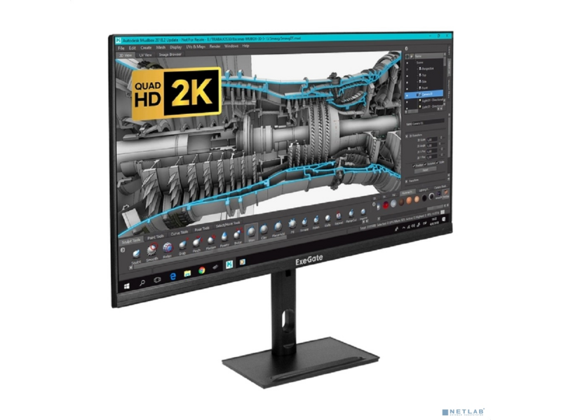 LCD ExeGate 27" ES2707TA SmartView черный {IPS 2560x1440 75Hz 1ms 250cd HDMI DisplayPort HAS USB Speakers} [EX296976RUS]