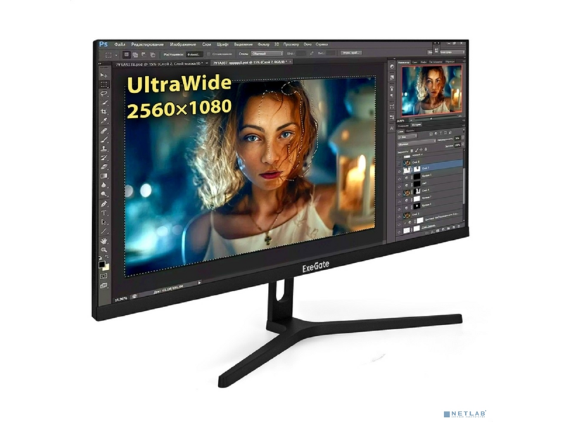 LCD ExeGate 29" ES1500 SmartView {IPS 2560x1080 75Hz 1ms 21:9 300cd 1000:1 178/178 HDMI DisplayPort USB} [EX297302RUS]
