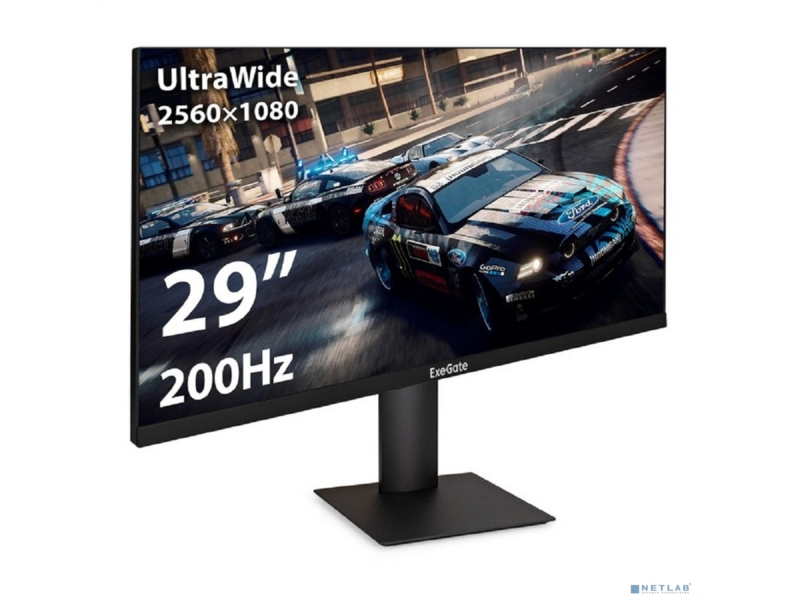 LCD ExeGate 29" EC1500 Combat {IPS 2560x1080 200Hz 1ms 21:9 250cd 1000:1 178/178 2xHDMI2.0 2xDisplayPort Speakers} [EX297301RUS]
