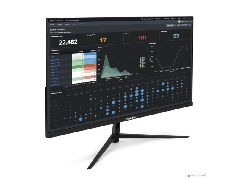 LCD ExeGate 27" ES2707A SmartView черный {IPS 1920x1080 75Hz 5ms 16:9 250cd 1000:1 178/178 D-Sub HDMI2.0 DisplayPort USB FreeSync LowBlueLight Speakers VESA регулировка наклона} [EX294430RUS]