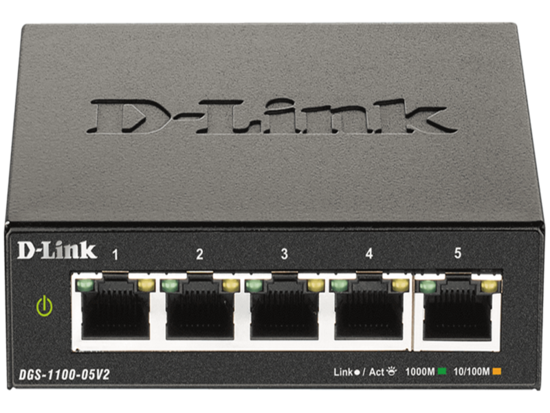 Коммутатор D-Link Настраиваемый L2 коммутатор, 5х1000Base-T