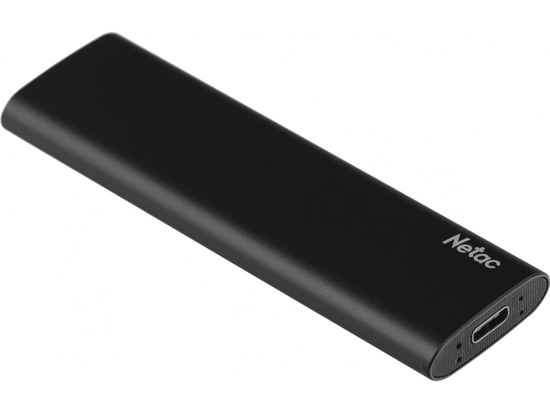Накопитель SSD Netac USB-C 1Tb NT01ZSLIM-001T-32BK Z Slim 1.8" черный