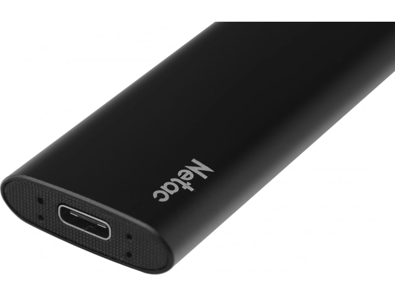 Накопитель SSD Netac USB-C 1Tb NT01ZSLIM-001T-32BK Z Slim 1.8" черный