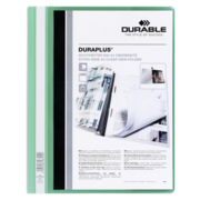 Папка-скоросшиватель Durable Duraplus 2579-05 A4+ прозрач.верх.лист карман пластик зеленый