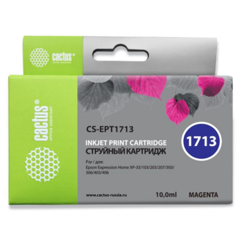 Картридж струйный Cactus CS-EPT1713 пурпурный (10мл) для Epson XP-33/103/203/207/303/306/403/406