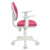 Кресло детское Бюрократ CH-W356AXSN/15-55 розовый 15-55 колеса белый/розовый (пластик белый)