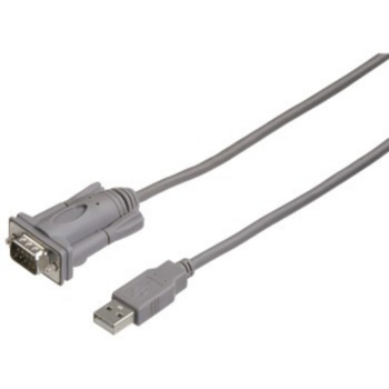Адаптер Hama 00053325 USB A(m) COM 9pin (m) 2м серый
