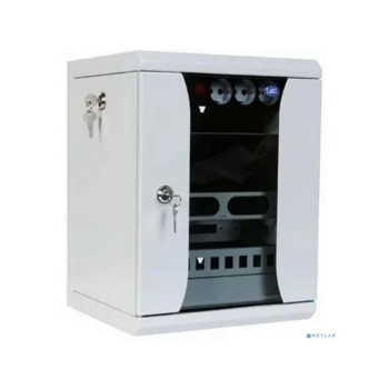 Шкаф коммутационный ЦМО (ШРН-8.255-10) настенный 8U 320x305мм пер.дв.стекл серый 255мм 8.1кг 180град. 420мм