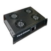 Блок вентиляторов Lanmaster (TWT-CBB-FANB4-RACK-T) 4 вент. с контроллером черный (упак.:1шт)