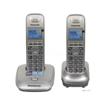 Р/Телефон Dect Panasonic KX-TG2512RUN платиновый (труб. в компл.:2шт) АОН