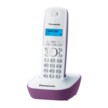 Беспроводной телефон DECT Panasonic Беспроводной телефон DECT Panasonic/ Монохромный с подсветкой, АОН, бело-сиреневый