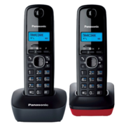 Беспроводной телефон DECT Panasonic Беспроводной телефон DECT Panasonic/ Монохромный, АОН, черный-красный
