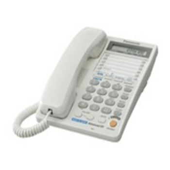 Телефон Panasonic KX-TS2368RUW (белый) {2 линии, конференц-связь, спикер., 30 номеров памяти, ЖКД, Flash, часы }