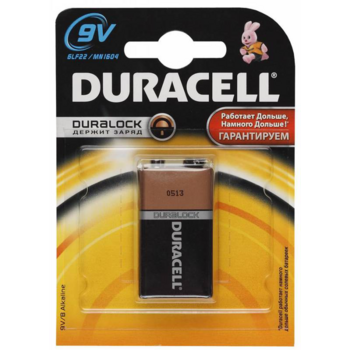 Батарея Duracell Basic 6LR61/6LF22/6LP3146 MN1604 9V (1шт)