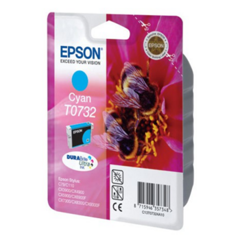 Картридж струйный Epson T0732 C13T10524A10 голубой (375стр.) (5.5мл) для Epson С79/СХ3900/4900/5900