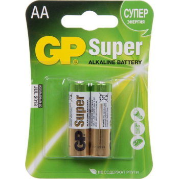 Батарея GP Super Alkaline 15A LR6 AA (2 шт. в уп-ке)