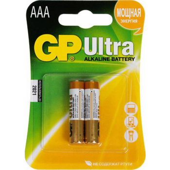 Батарея GP Ultra Alkaline 24AU LR03 AAA (2шт. уп) GP 24AU-2CR2 ULTRA